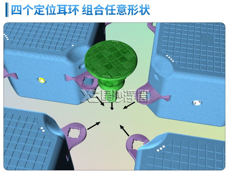星沙浮筒四個定位耳環 組合任意形狀